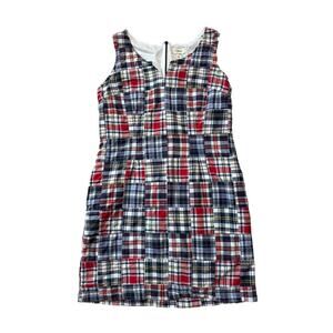 L.L. BEAN Women's Patchwork dress, size 10 Petite; Madras Plaid